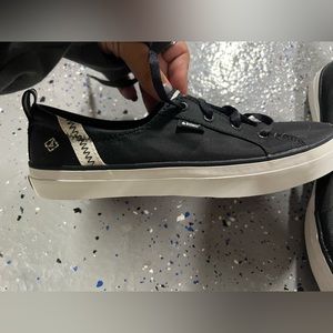 Sperry black lace up